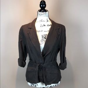 Juicy Couture Brown Linen Blazer